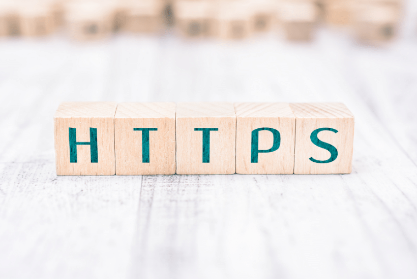 Wooden blocks spelling out HTTP vs HTTPS