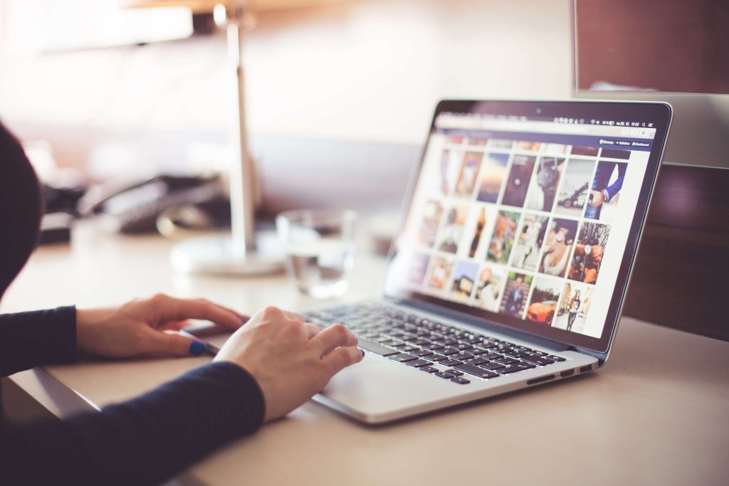 woman sitting at laptop