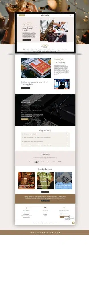 A WordPress website design for a restaurant.